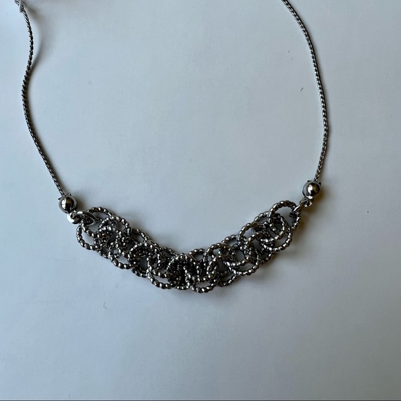 NWT New with tags Charming Charlie Silver  Adjustable Rope Bracelet - Picture 2 of 3